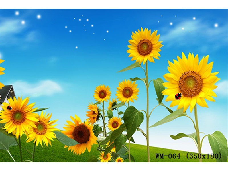 现代简约另类-风景-向日葵树蓝天