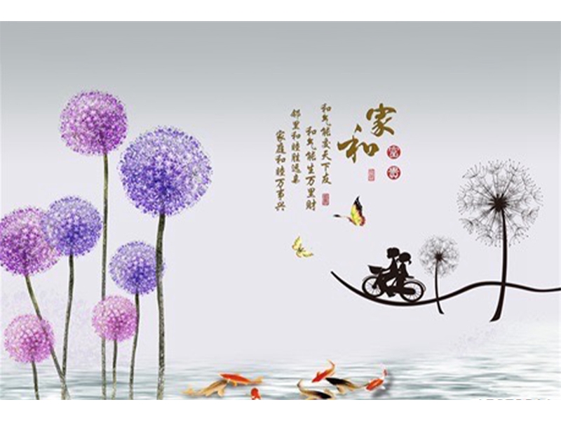 家和系列-蒲公英绣花球抽象