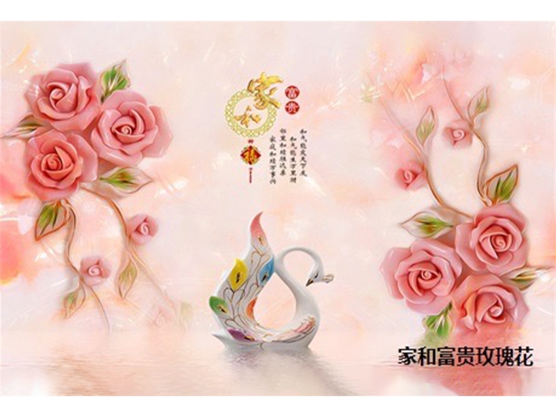 理石彩雕-玫瑰花