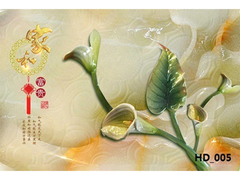 理石彩雕-马蹄莲