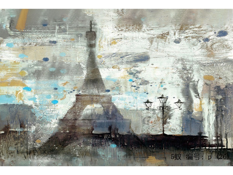 欧式油画-油画建筑城市