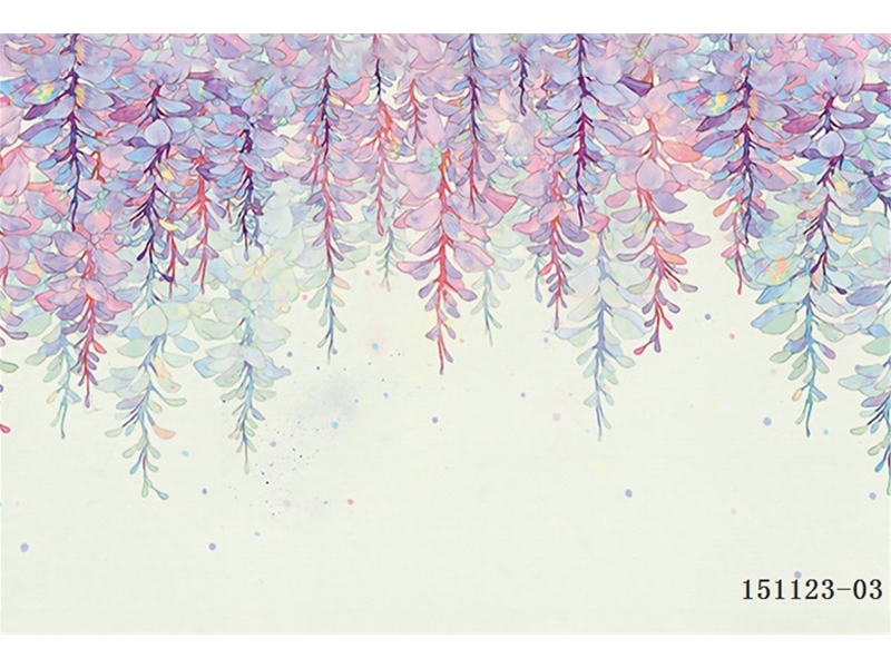 花鸟银杏-手绘花卉-吊花花藤