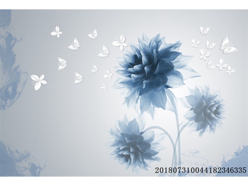 花鸟银杏-手绘花卉-抽象花