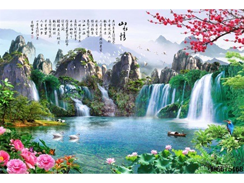 中式系列-山水-流水生财