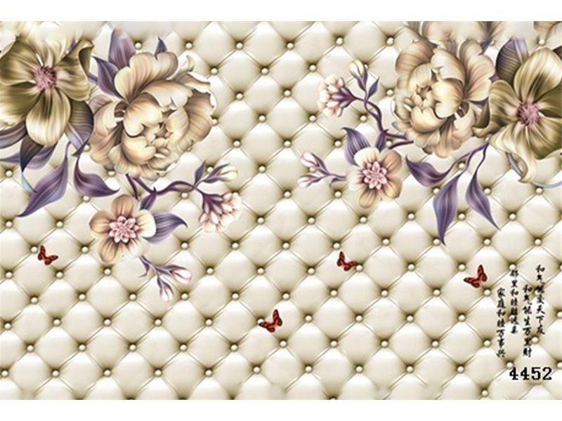 软包墙砖-牡丹花