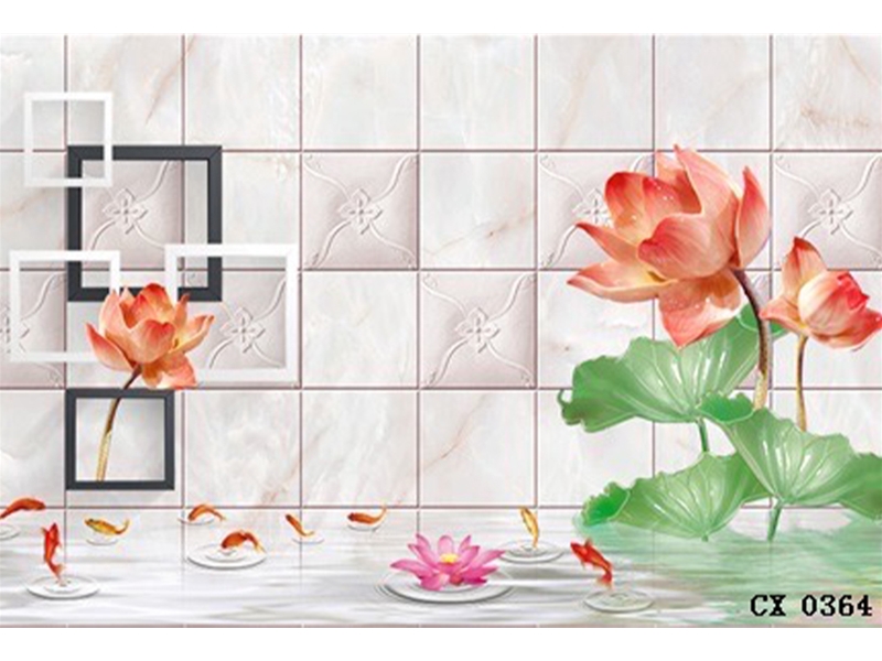 软包墙砖-荷花